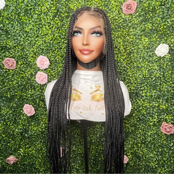 36" HD Full Lace closure Knotless Box Braided Wig - Picture 10 of 10